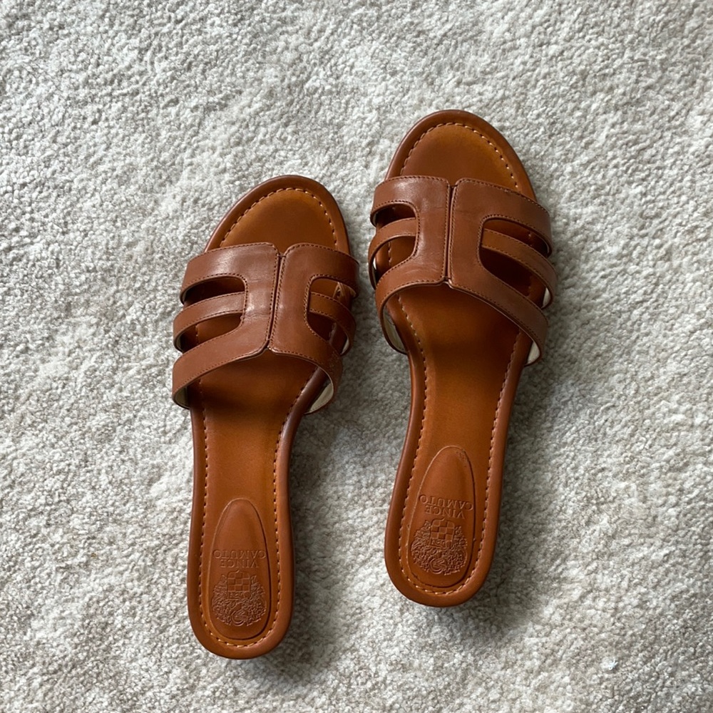 Brown leather sandals